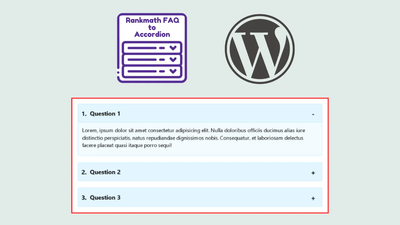 Convert Rank Math FAQ to Accordion Plugin