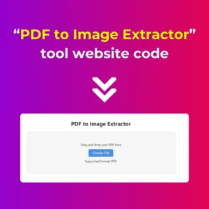 PDF to Image Extractor Tool Website Code