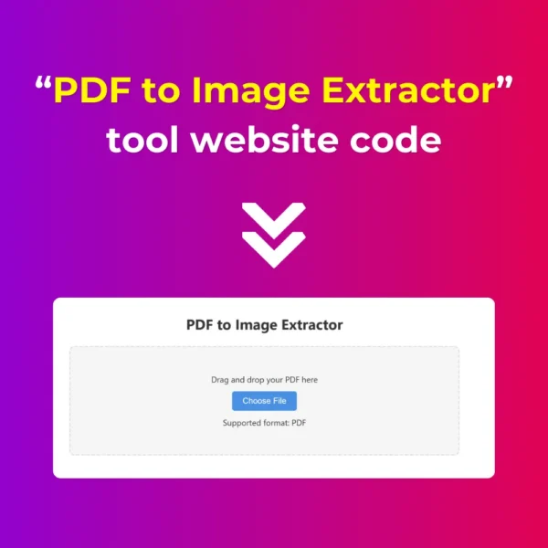 PDF to Image Extractor Tool Website Code