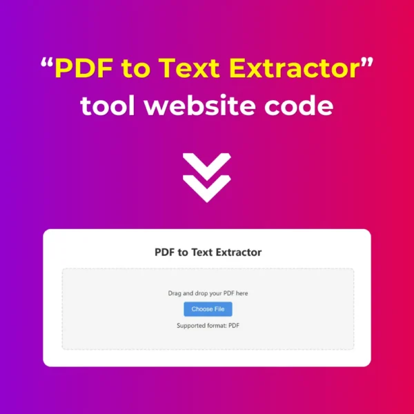 PDF to Text Extractor Tool Website Code