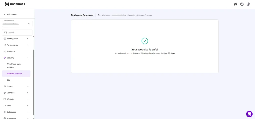 Hostinger Malware Scanner